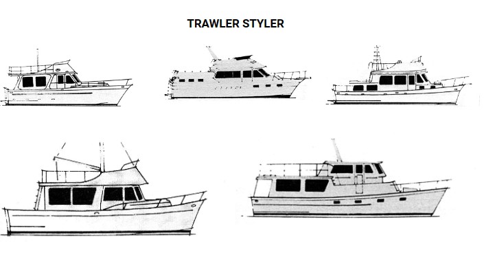 Trawler styler, 5 styles of trawlers