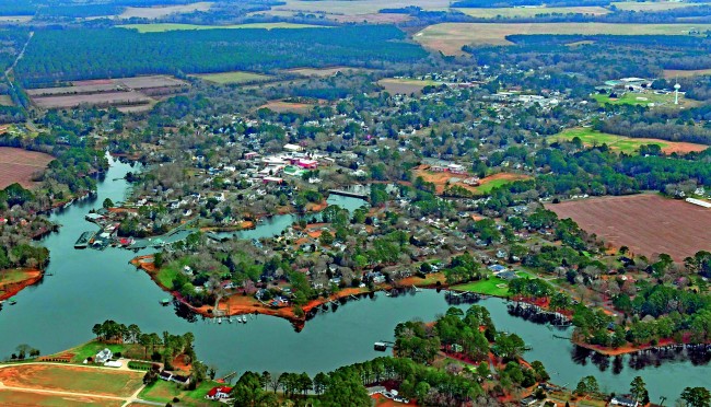 Aerial view of Onancock, VA