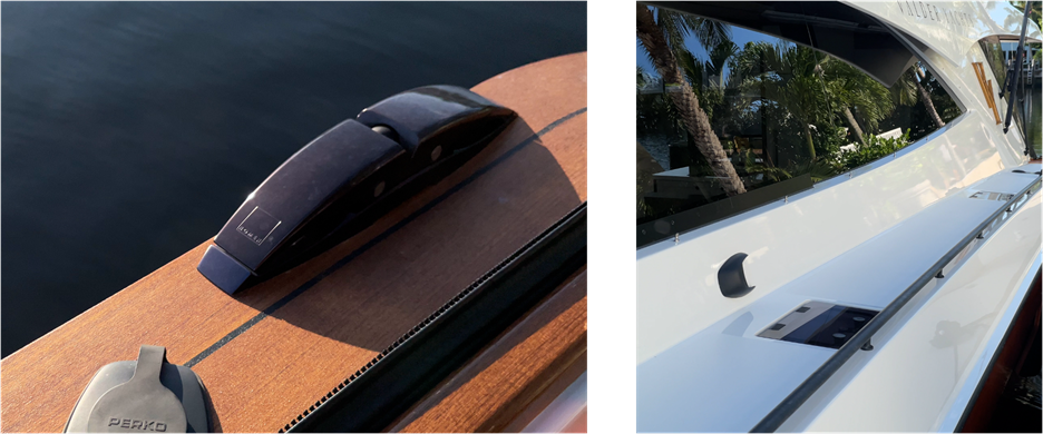 Valder Yachts, The Keys - stern cleat and toe rail