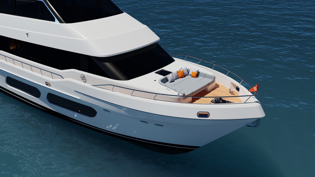CL Yachts - CLB80 exterior fore lounge