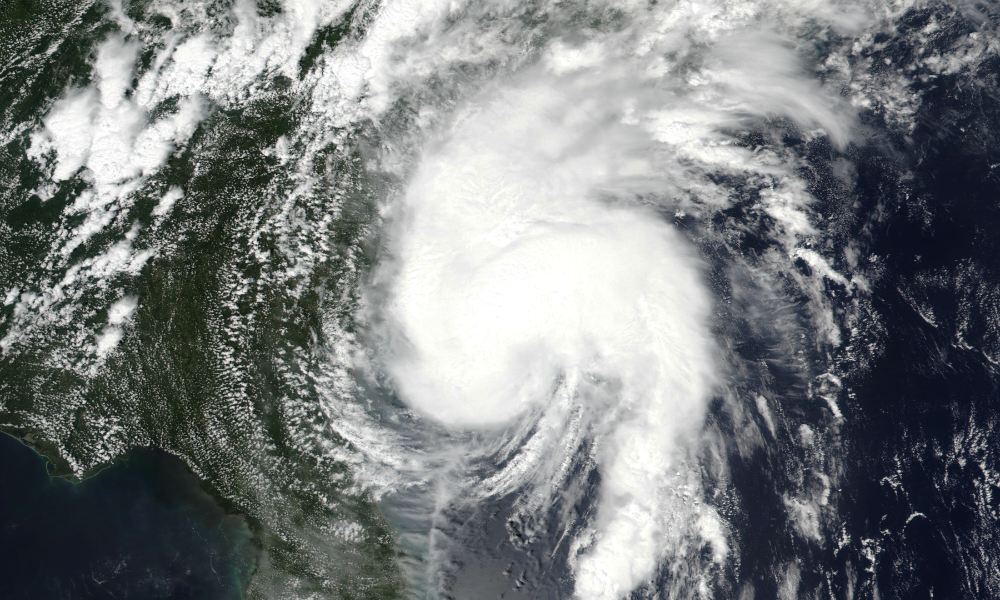Hurricane aerial view