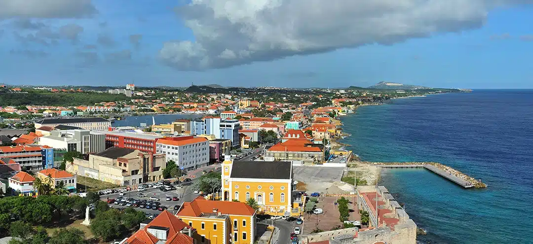 Panoramic view of the Punda in Curacao