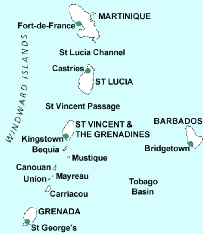 THE NORTHERN WINDWARD ISLANDS: Martinique, St. Lucia, Barbados