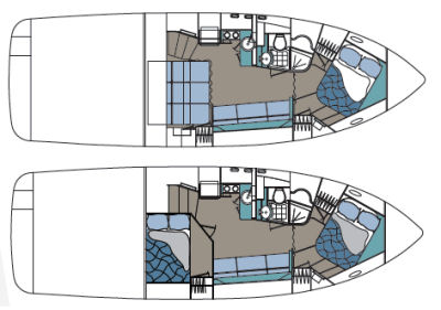Cruisers Yachts 390 Sports Coupe Accommodations Plan