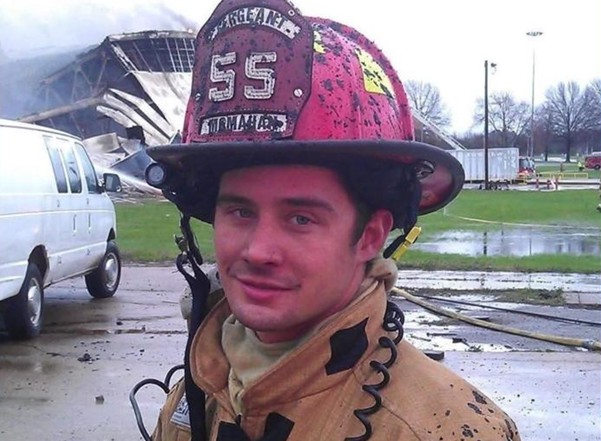 Fireman smiling at the camera