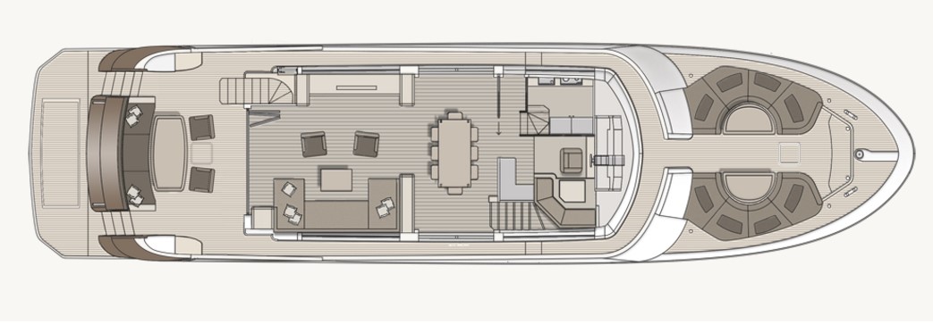 Monte Carlo Yachts 80 main deck plan