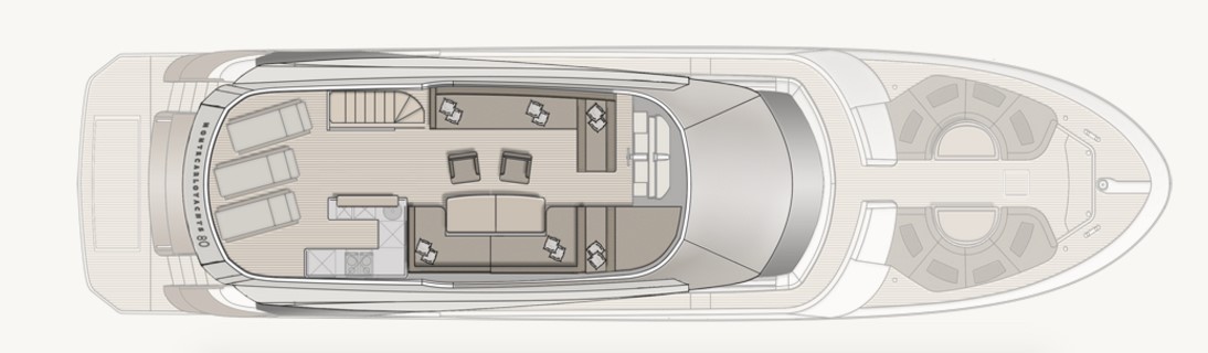 Monte Carlo Yachts 80 fly bridge plan