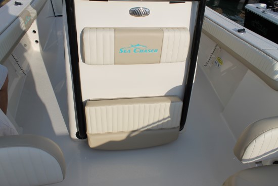 Sea Chaser 24 HFC console seat folded