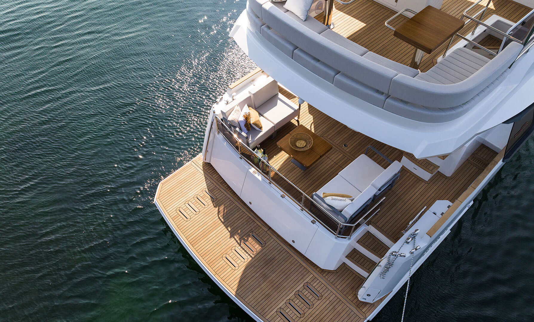 Aft area of the Sirena 48