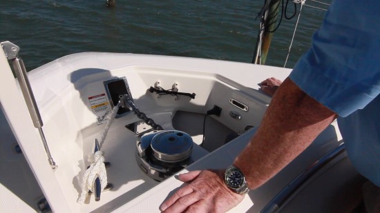 Boston Whaler 380 Outrage concealed anchor