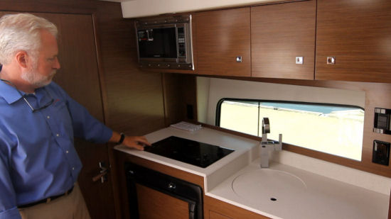 Cruisers Yachts 390 Express Coupe walnut joinery