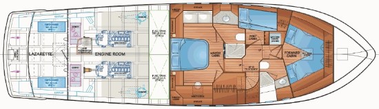 Fleming 58 accommodations deck