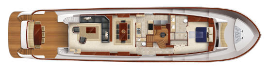 Hatteras 100 Raised Pilothouse optional layout