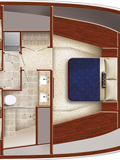 Hatteras 100 Raised Pilothouse vip stateroom layout
