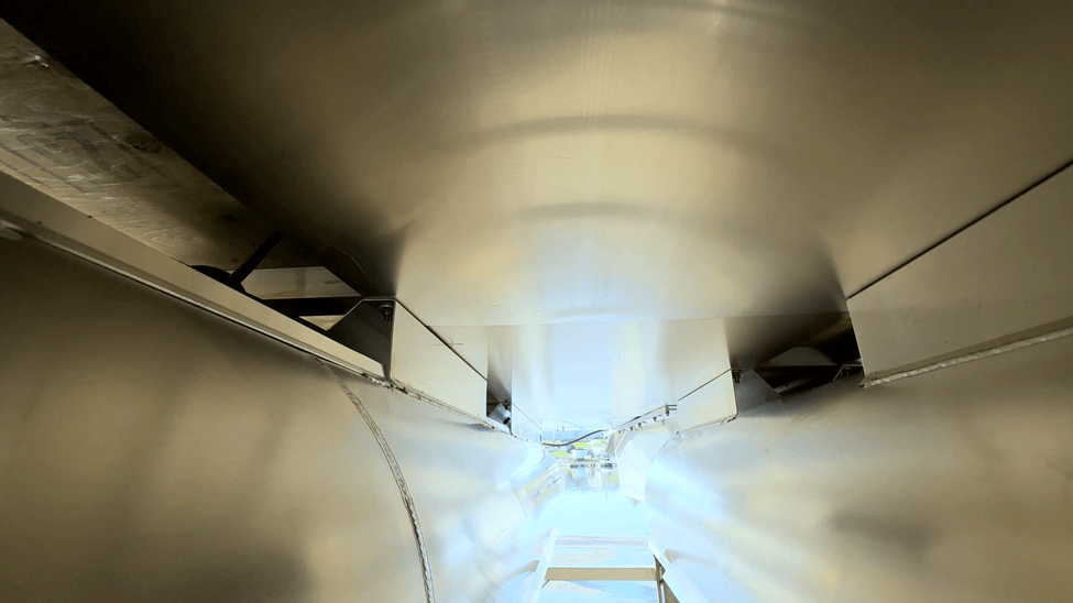 view of aluminum skin