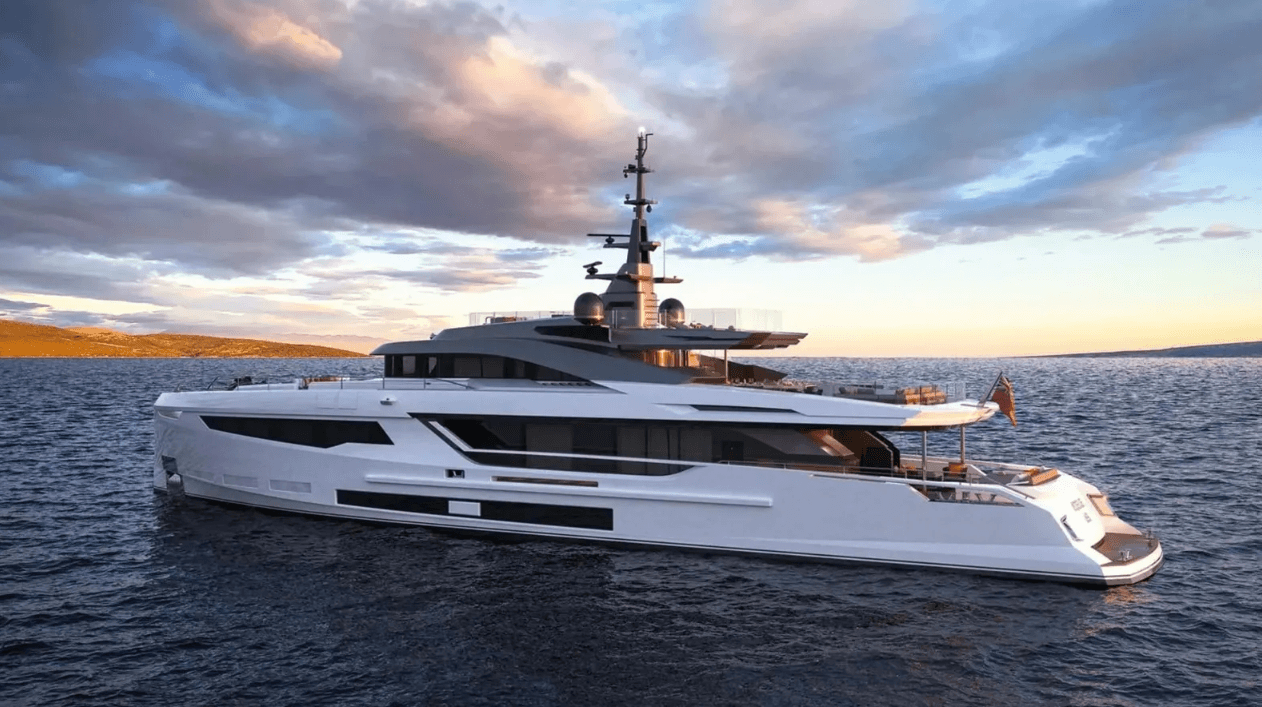 yacht running on water