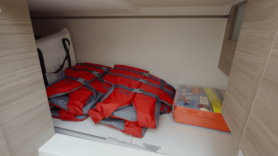 storage compartment with lifevest