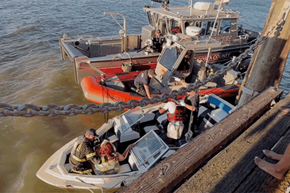A boat hit a dock