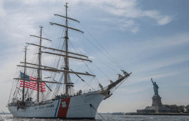 US Coast Guard sailboat