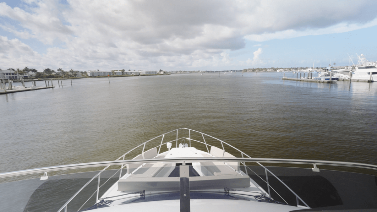 View while underway from the flybridge