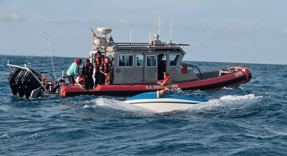 A coast guard boat