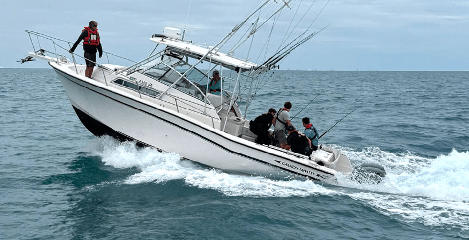 A boat in the ocean
