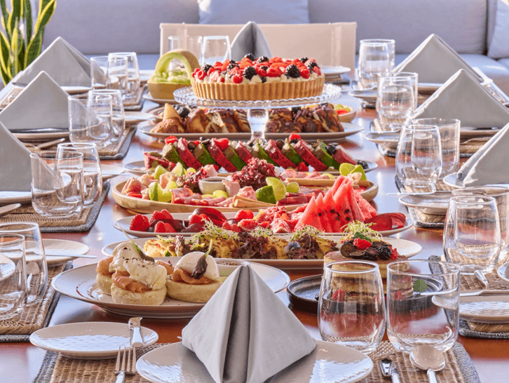 fine dinning spread