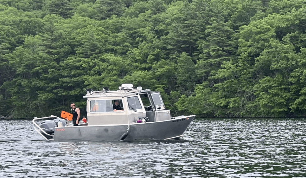 Boat searching for a missing boater