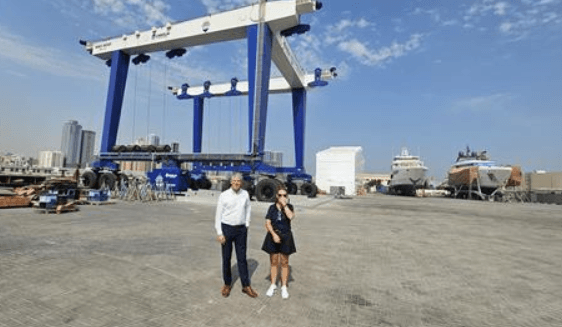 Gulf Craft CEO Erwin Bamps with Superyacht Service Centre Manager Captain Patricia Caswell