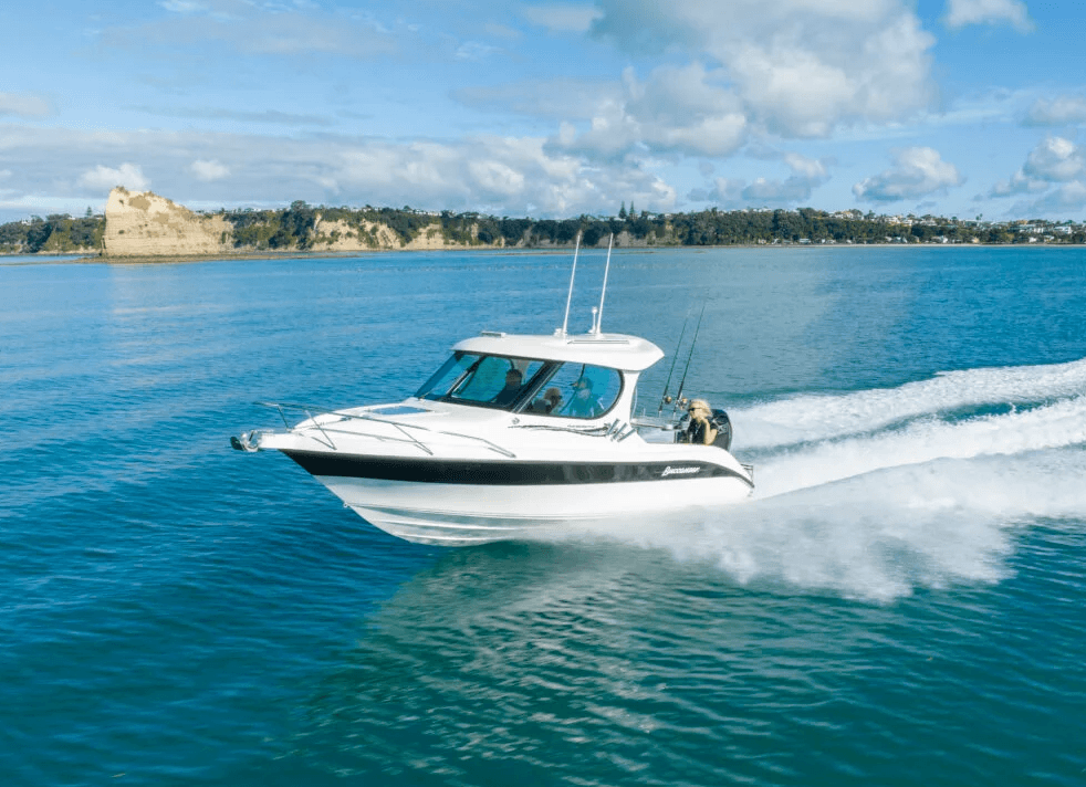Boat running on water