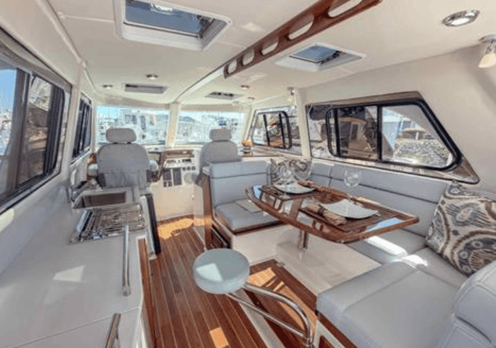 Saloon on the Aspen C110 Catamaran