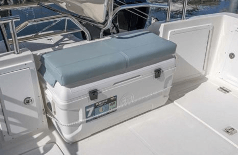cooler location on the Aspen C110 Catamaran