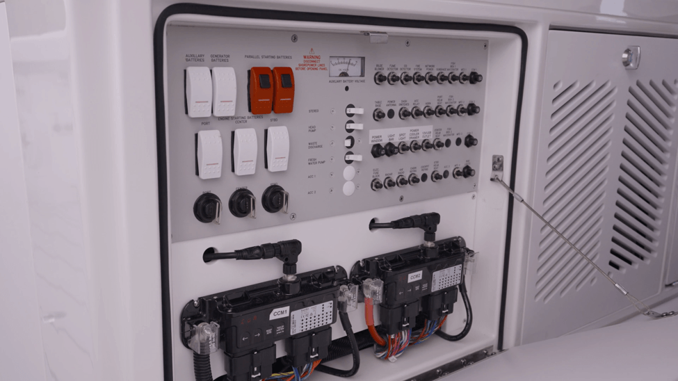 breaker panel on the Formula 387 CCF