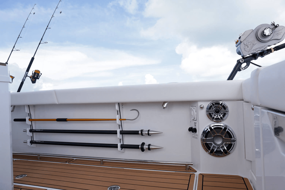 large cabinets on the Formula 387 CCF