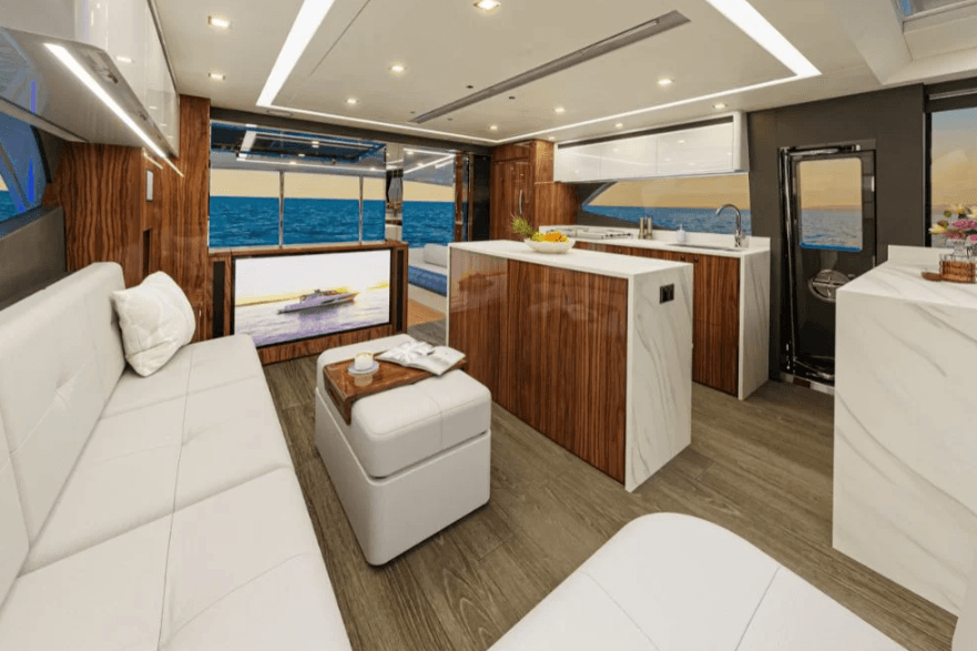 The designer galley on the Riveria 645 SUV Series II.