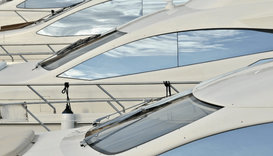 Windows on a boat