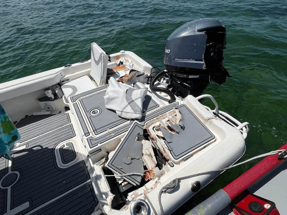 A damaged boat