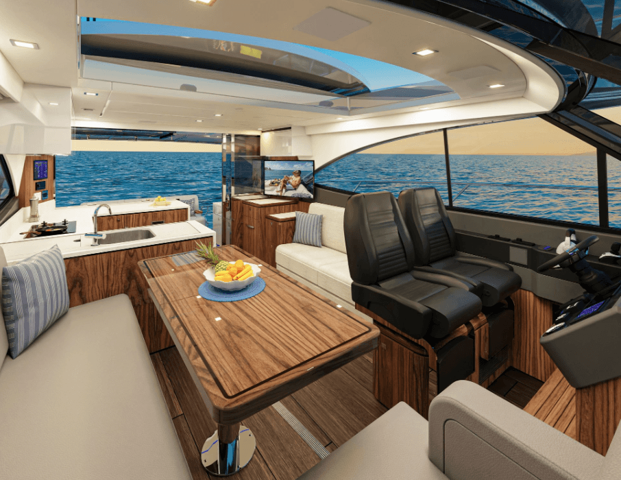 riviera 5000 sport yacht platinum helm