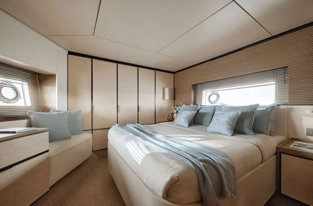 Master Cabin is conceived as a private retreat.