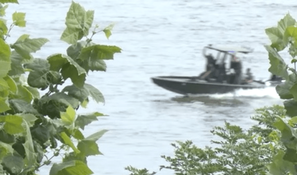 A search crew looking for boater