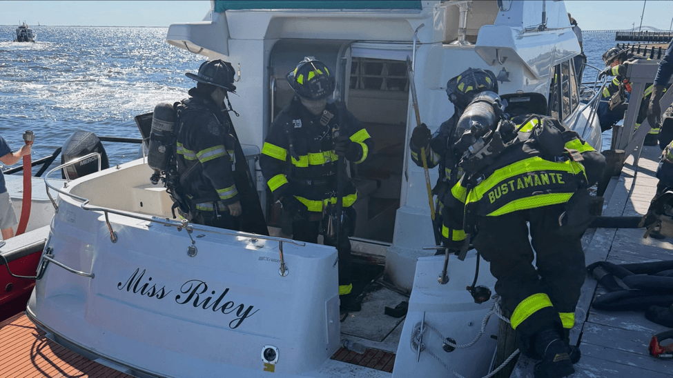 3 Fire Rescue on a boat