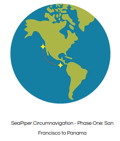 Map - San Francisco to Panama