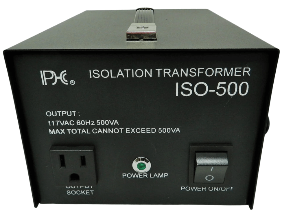 An isolation transformer protects the on-board power supply from shore power, preventing galvanic corrosion, electrical shock, and damage from reversed polarity and voltage fluctuations.