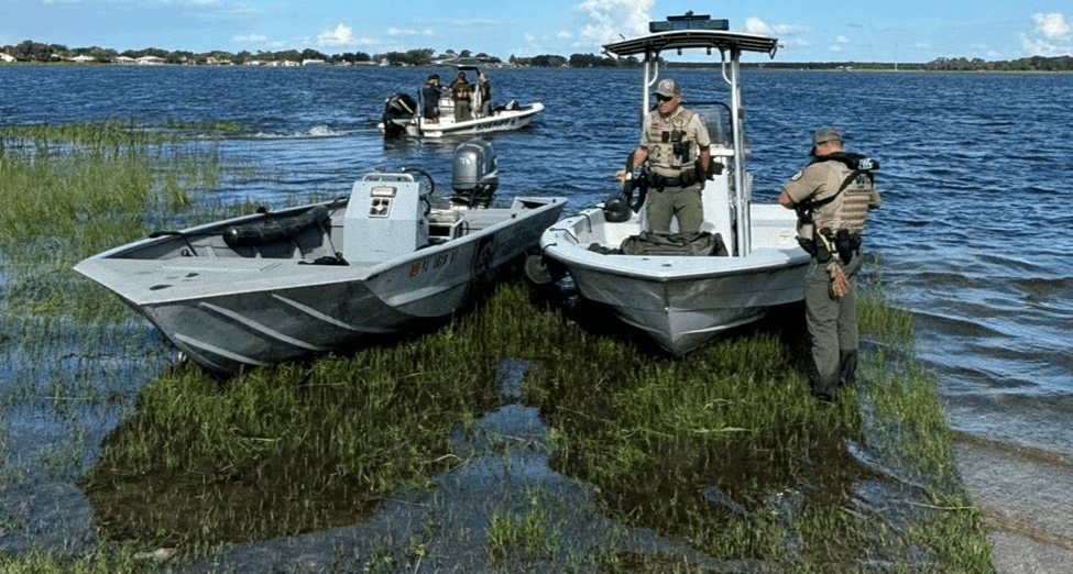 Two responders in a Lake