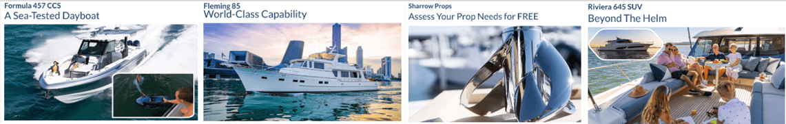 Formula 457 CCS, Fleming 85, Sharrow Props, Riviera 645 SUV