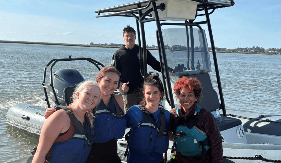 Group of girls in the water