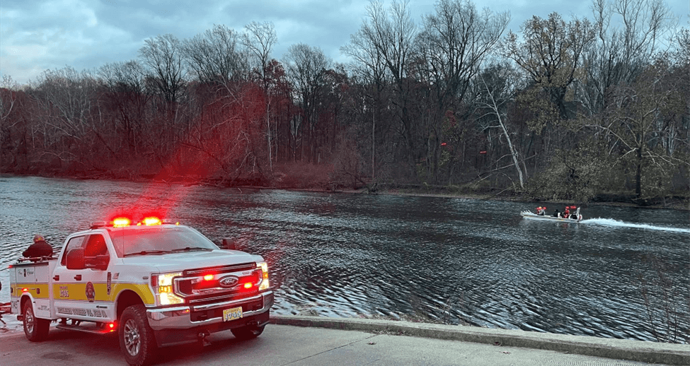 Recue Crew near the water