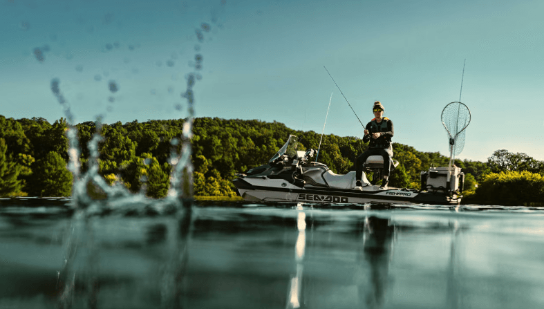 Fishing from a Sea-Doo