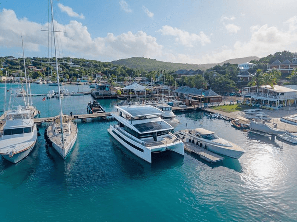 SY62 docked in Antigua
