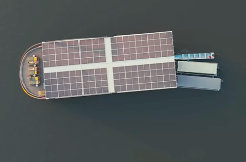 80 solar panels supply endless power for the mothership and her photo boats